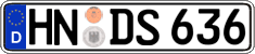 German license plate, Regular plates