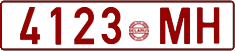 License plate Belarus, Cars (1992)