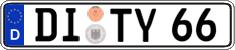 German license plate, Regular plates