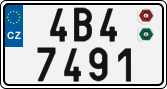 License plate of the Czech Republic, Cars (2001)