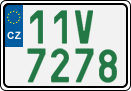 License plate of the Czech Republic, Oldtimers (2001)
