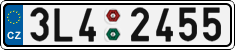 License plate of the Czech Republic, Cars (2001)