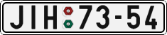 License plate of the Czech Republic, Cars (1960)