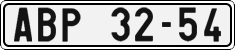 License plate of the Czech Republic, Cars (1960)