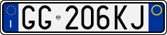 License plate of Italy, Cars (1994 year series)
