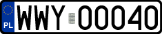 License plates of Poland, Regular car plates