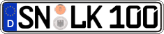 German license plate, Regular plates