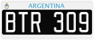 License plate of Argentina, Cars (1995, ABC 123)