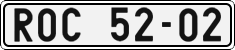 License plate of the Czech Republic, Cars (1960)