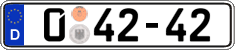 German license plate, Diplomatic