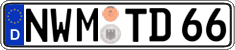 German license plate, Regular plates