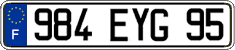 French license plate, FNI