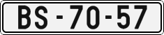 License plate of the Czech Republic, Cars (1960)