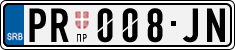 License plate of Serbia, Cars