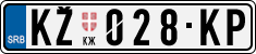 License plate of Serbia, Cars