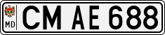 License plate of Moldova, Cars (1992)