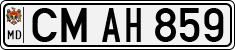 License plate of Moldova, Cars (1992)