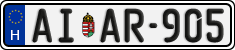 license plates of Hungary, Regular plates (2022)