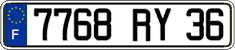French license plate, FNI
