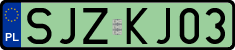 License plates of Poland, Electric vehicles