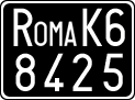 License plate of Italy, Cars (1927 year series)