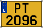 License plate of Luxembourg, 2003 year system