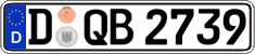 German license plate, Regular plates