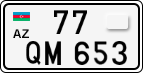 License plate of Azerbaijan, Cars