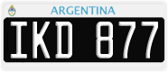 License plate of Argentina, Cars (1995, ABC 123)