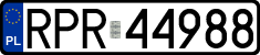 License plates of Poland, Regular car plates
