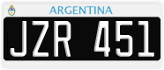 License plate of Argentina, Cars (1995, ABC 123)