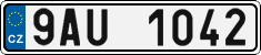 License plate of the Czech Republic, Cars (2001)