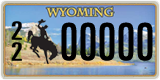 Wyoming, Vanity Plates (1(2) XXXXX)
