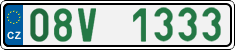 License plate of the Czech Republic, Oldtimers (2001)