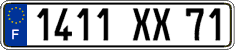 French license plate, FNI