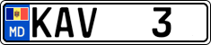 License plate of Moldova, Cars (2015)