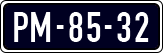License plate of the Netherlands, Imported oldtimers (cars)