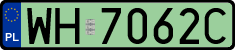 License plates of Poland, Electric vehicles