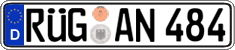 German license plate, Regular plates