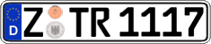 German license plate, Regular plates