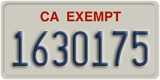 California, Exempt (1234567)