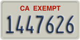 California, Exempt (1234567)