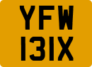 License plate of the United Kingdom, 1963 year system