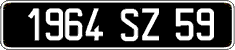 French license plate, FNI