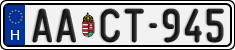 license plates of Hungary, Regular plates (2022)