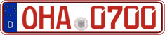 German license plate, Red license plates