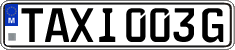 License plate of Malta, Taxi (TAXI 123A)