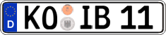 German license plate, Regular plates