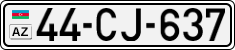 License plate of Azerbaijan, Cars