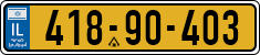 License plate of Israel, Regular plates